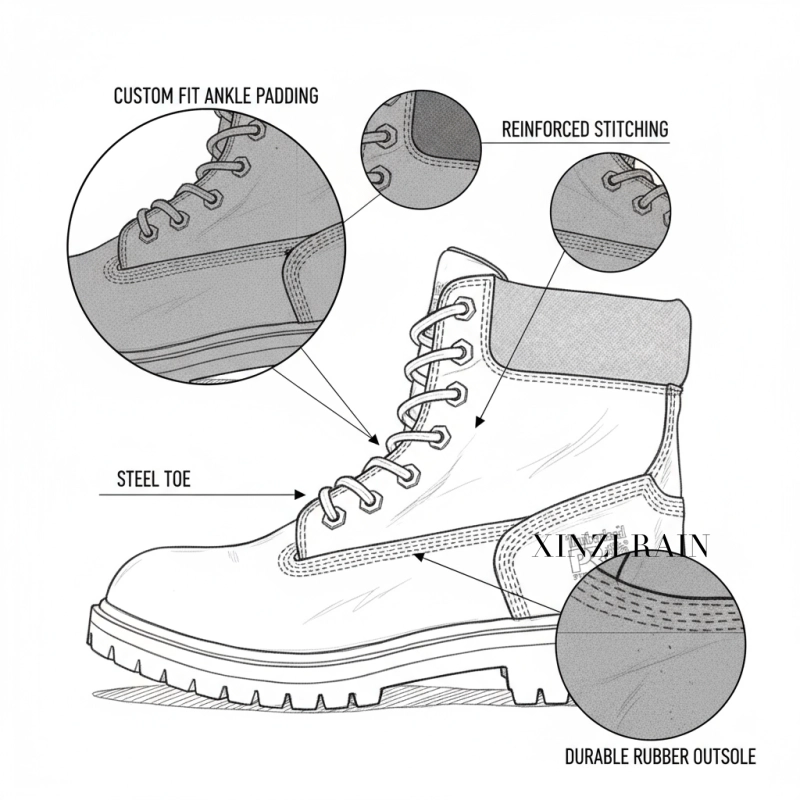 Custom Leather Work Boots | OEM Safety Boot Factory