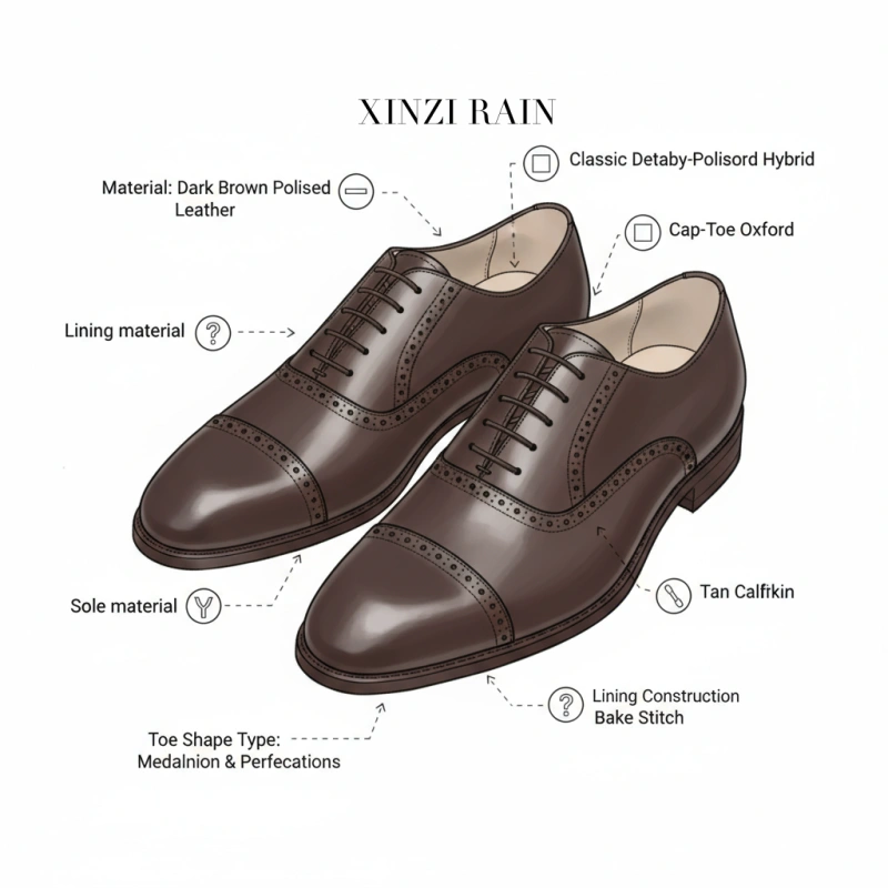 Premium Handmade Brown Leather Oxford Shoes
