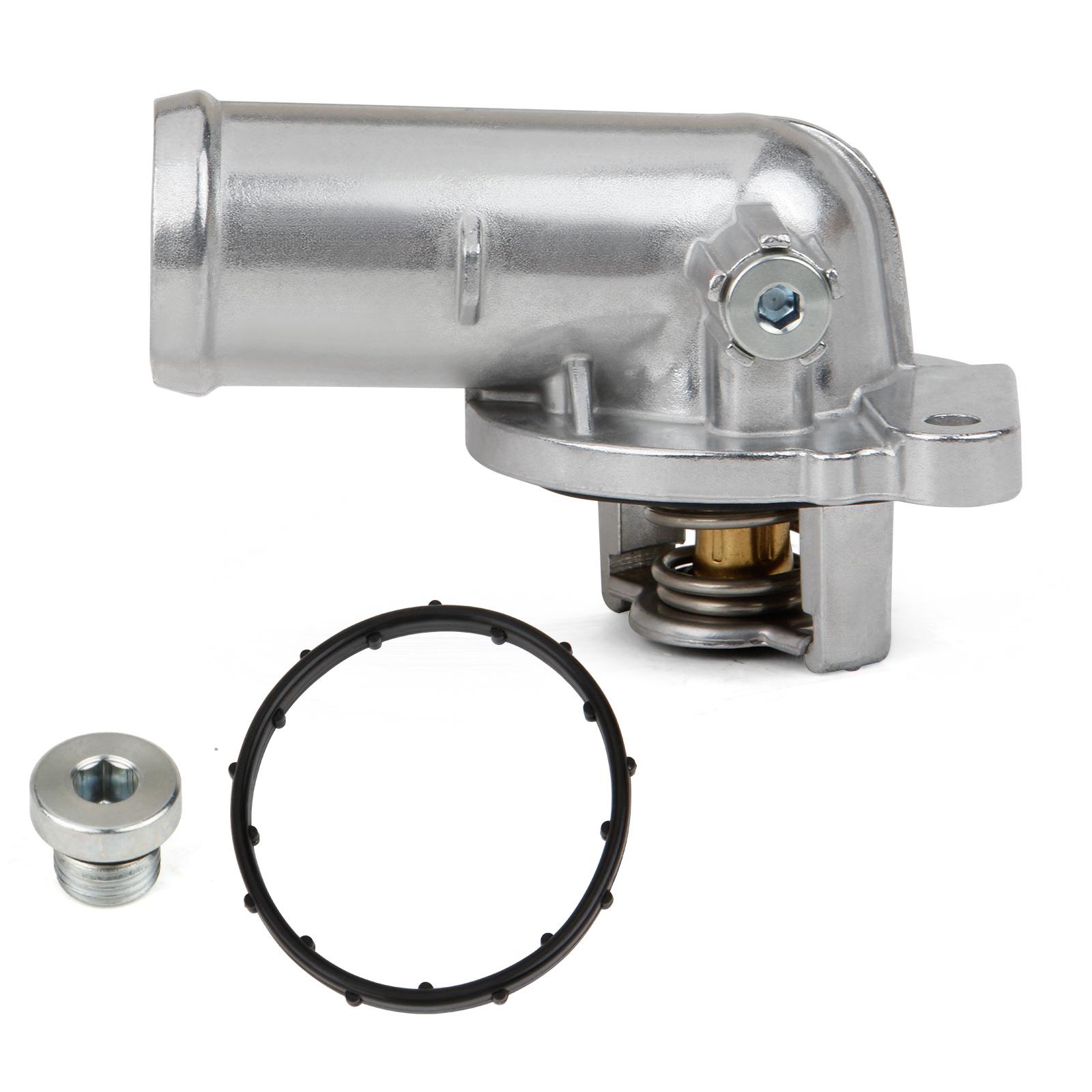 MITZONE Upgrade Aluminum Thermostat Housing Assembly Compatible with 2011-2021 Jeep Dodge RAM Chrysler 3.6L 3.2L V6 Vehicles - 200 Town & Country Avenger Grand Caravan Cherokee