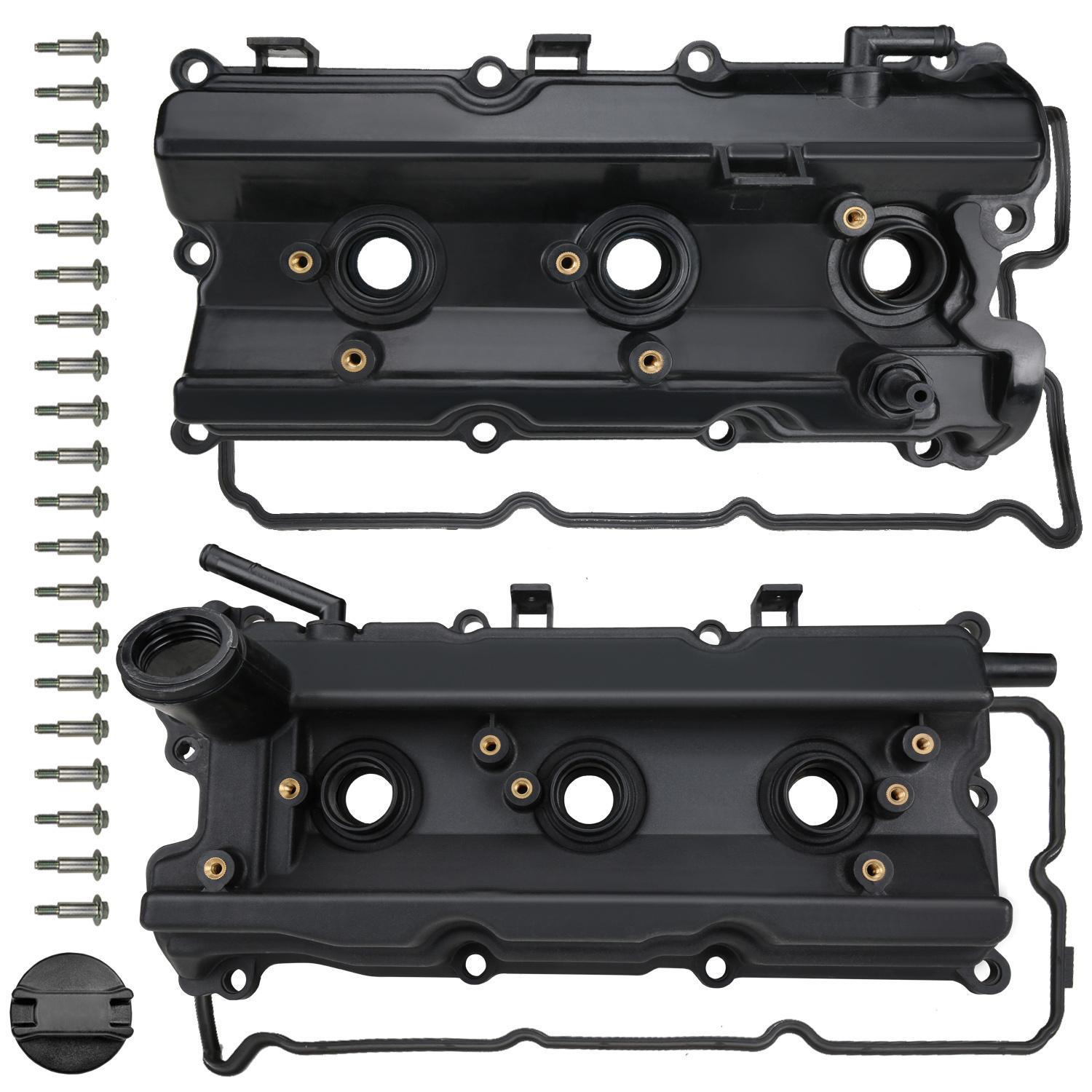 Valve Cover Set For 2003-2008 Nissan 350Z Infiniti FX35 G35 M35 VQ35DE 3.5L Part# 13264AM600 13264AM610 Valve Cover Set For 2003-2008 Nissan 350Z Infiniti FX35 G35 M35 VQ35DE 3.5L Part# 13264AM600 13264AM610