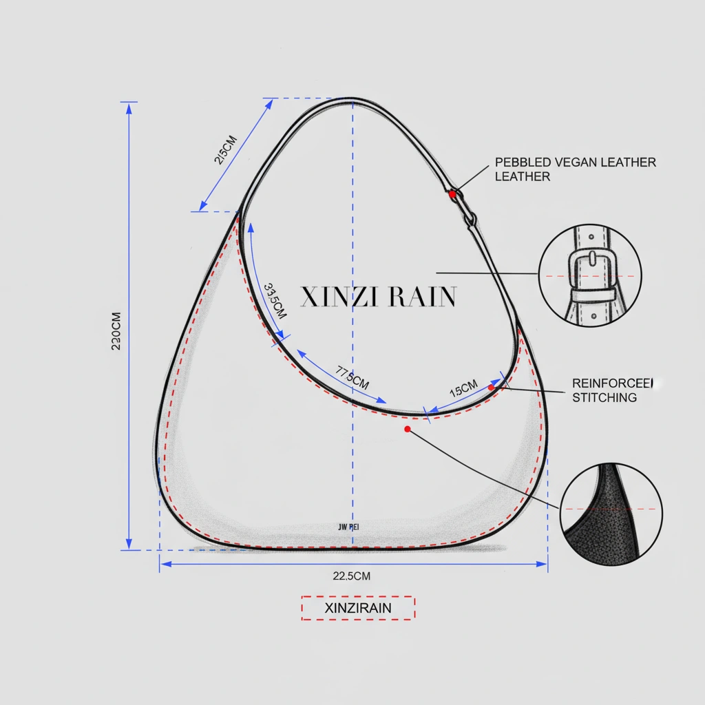 Custom Fashionable Shoulder Bag OEM Leather Purse