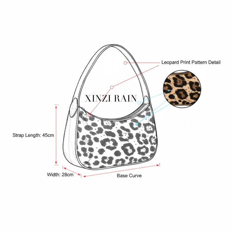 Custom Made Leopard Print Shoulder Bag by Xinzirain