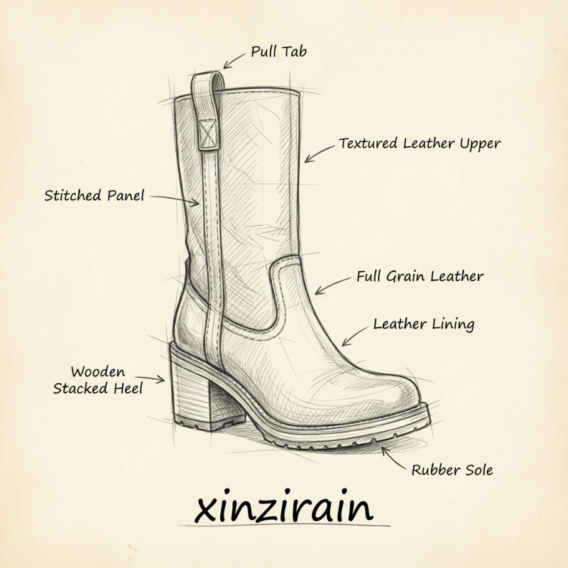 Premium Women’s Round Toe Leather Fashion Boots | OEM/ODM Custom Boots