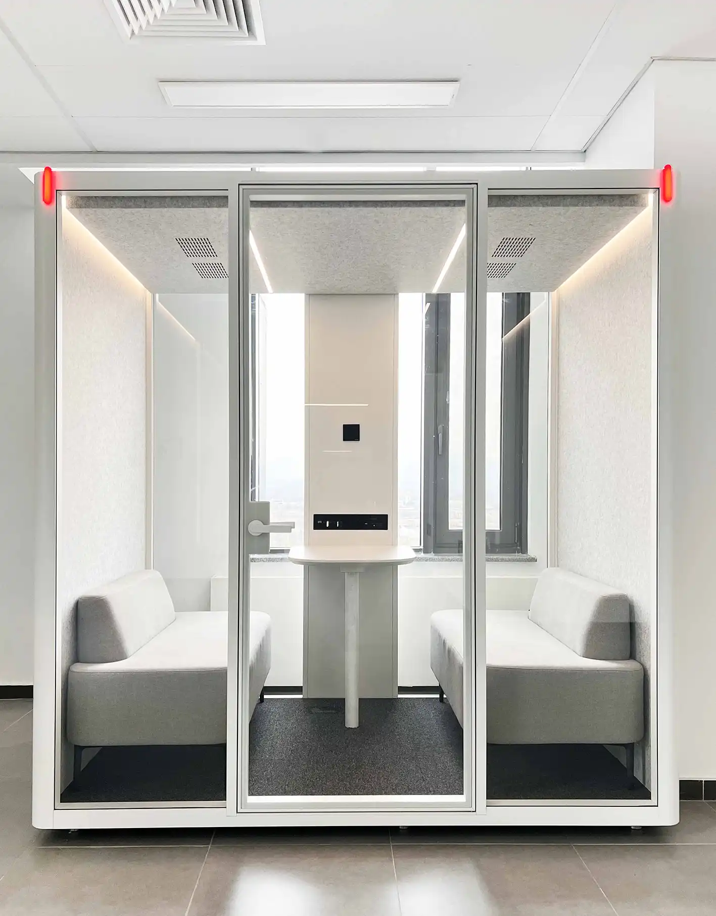 Office phone booths supporting comfort, privacy