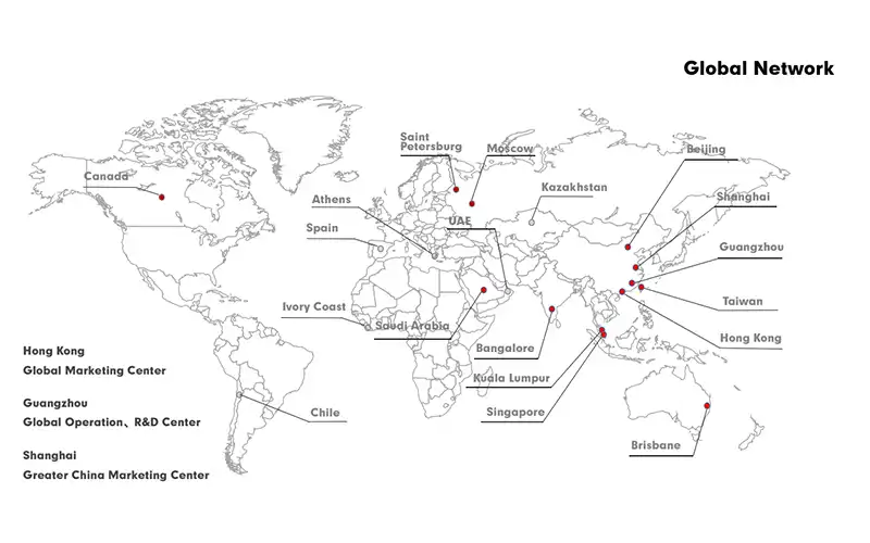 UVO Global Network Map