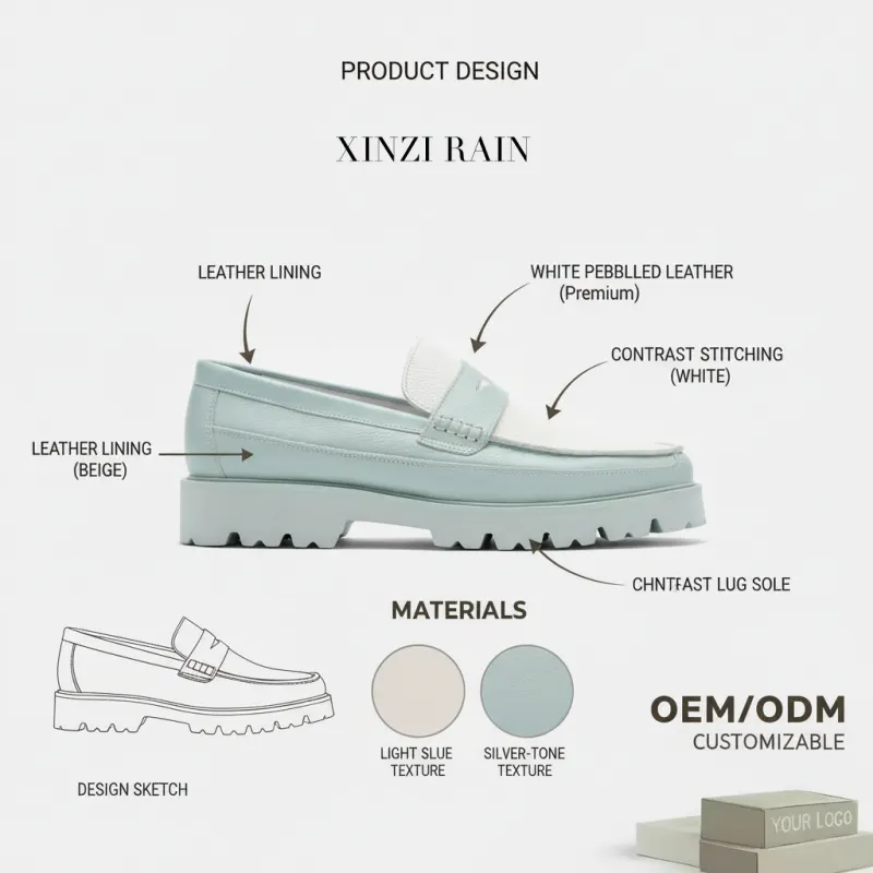 Custom Chunky Leather Loafers Manufacturer.webp