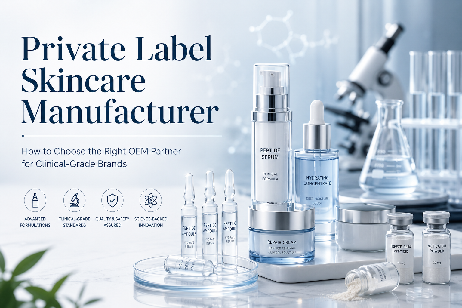 So wählen Sie einen Private-Label-Hautpflegehersteller für Marken in klinischer Qualität aus
