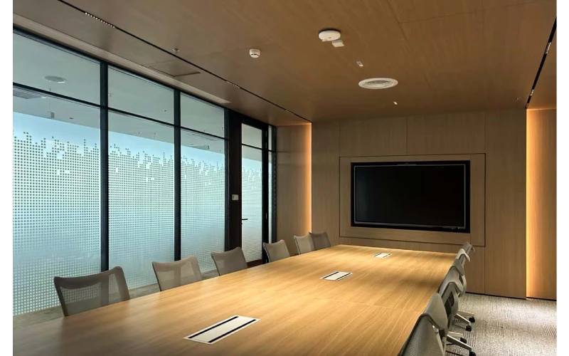 gradient glass meeting room office