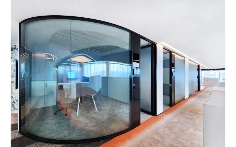 open office glass partition design