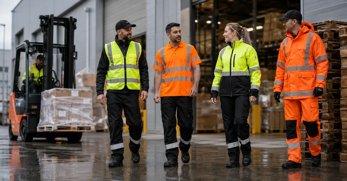 B2B workwear supplier warehouse team