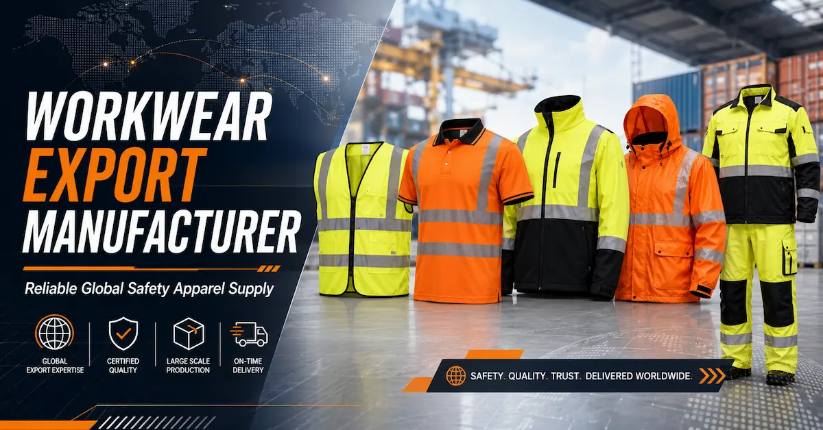 Workwear export manufacturer display