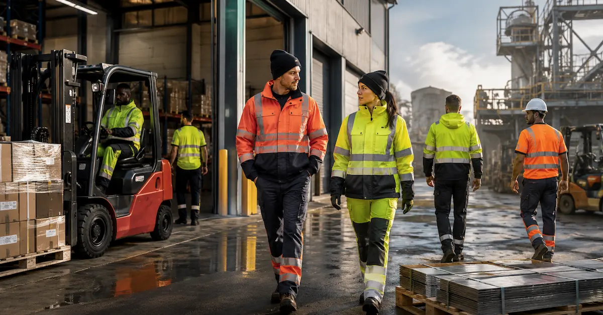 Industrial workwear logistics scene
