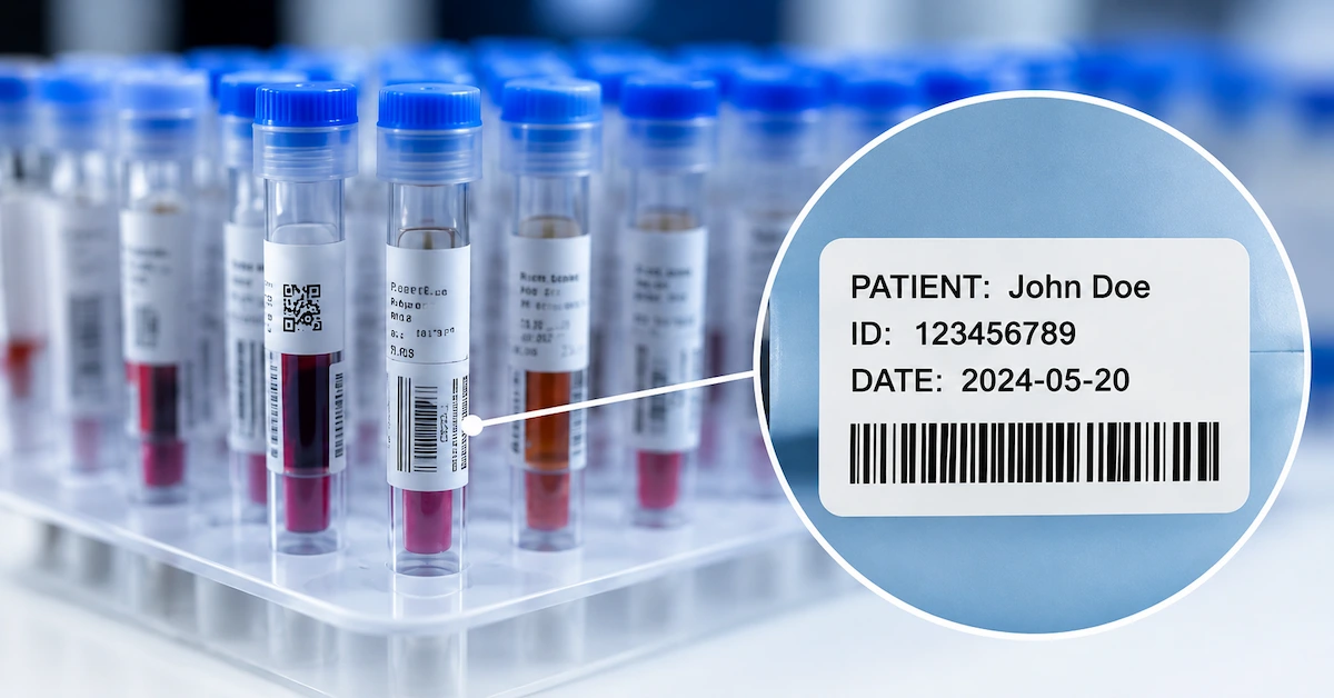 Healthcare barcode label application