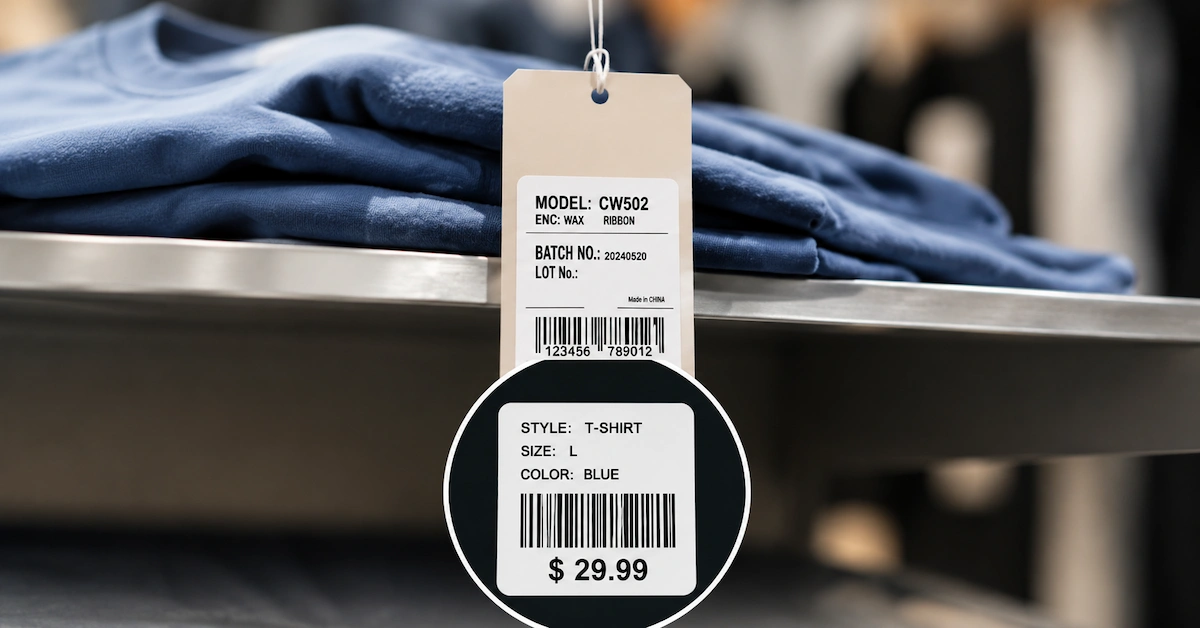 Thermal printing labels for retail products