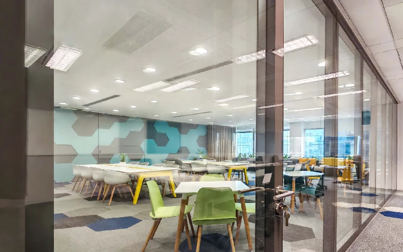operable wall dividing a flexible space