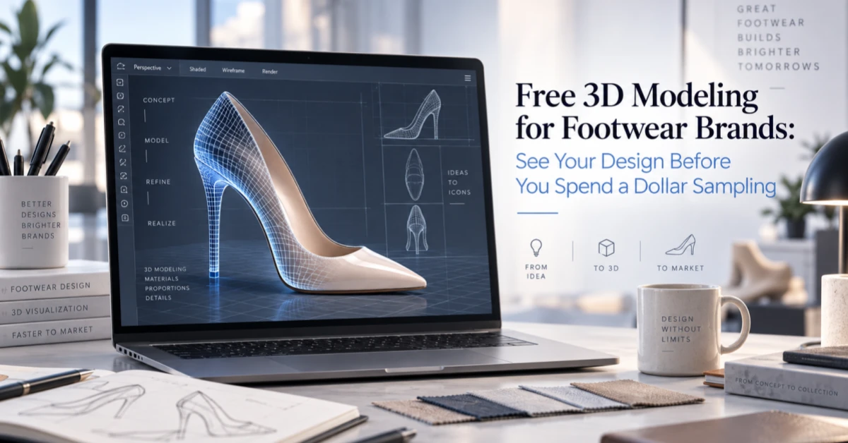 靴ブランド向け無料3Dモデリング:サンプル作成に1ドルも費やす前に、デザインを確認しましょう